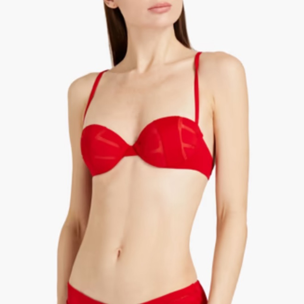 La Perla Dunes Bikini Set - NWT, Coral  Red, Underwired Padded Bra